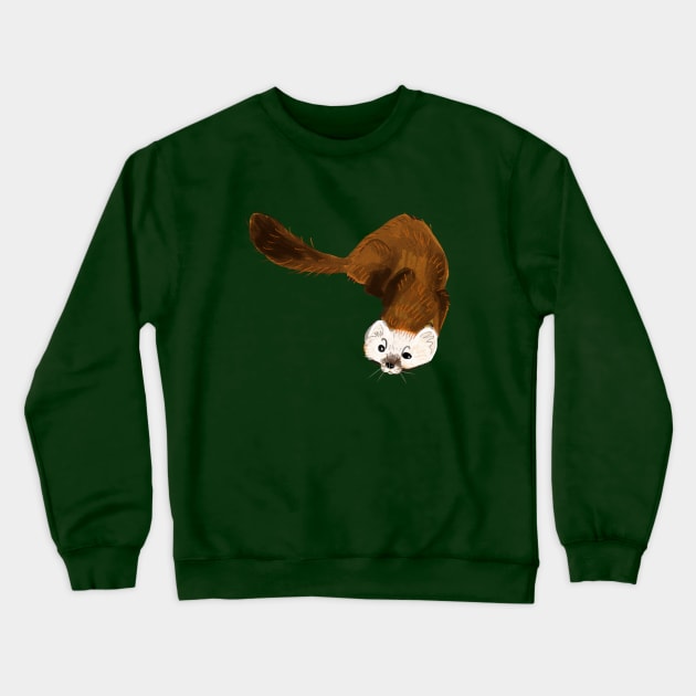 American Pine Marten Crewneck Sweatshirt by belettelepink